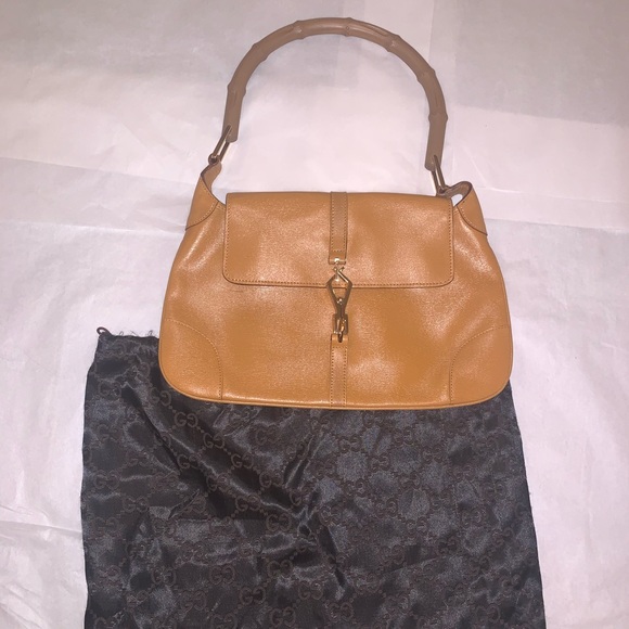 Gucci Camel Jackie Vintage Hobo Purse w/Bamboo Handle! - Picture 1 of 11